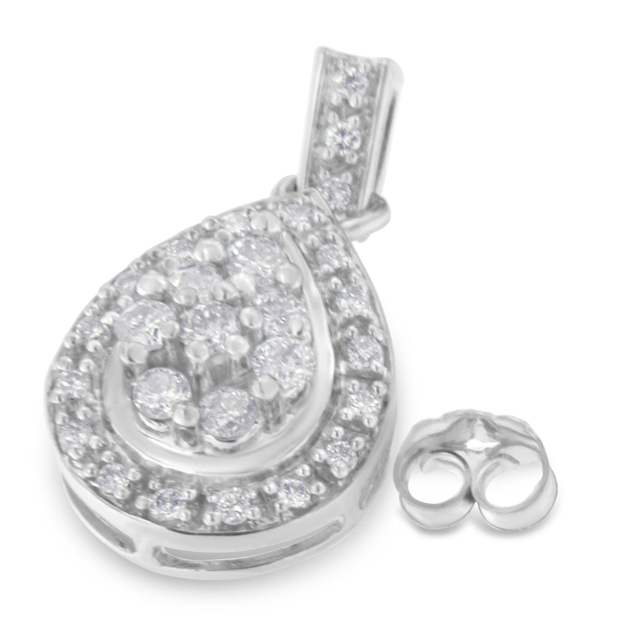 10k White Gold Round Cut Diamond Earrings (0.75 cttw, H-I Color, I1-I2 Clarity) by Bids.com