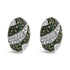 14K White Gold 2.00 Cttw White and Treated Blue Diamond Oval Shield Omega Back Earrings (H-I Color, SI1-SI2 Clarity) by Bids.com