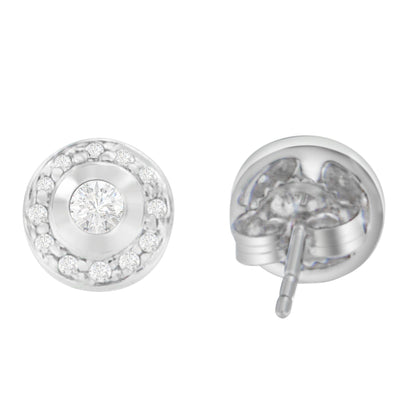 14K White Gold 1/3 cttw Round Cut Diamond Earrings (H-I, SI2-I1) by Bids.com
