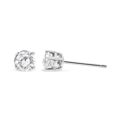14K White Gold 3/4 Cttw Lab Grown Diamond 4-Prong Classic Stud Earrings (F-G Color, VS2-SI1 Clarity) by Bids.com