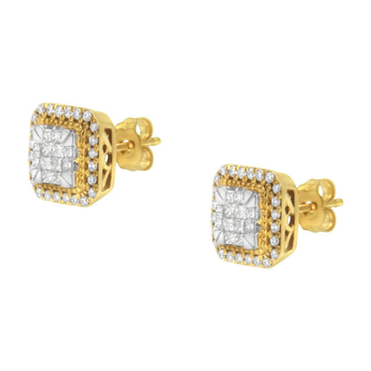10KT Yellow Gold Diamond Stud Earrings (1/2 cttw, H-I Color, SI2-I1 Clarity) by Bids.com
