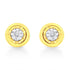 10K Yellow Gold Plated .925 Sterling Silver 1/10 Cttw Miracle-Set Diamond Circle Shape Stud Earrings (K-L Color, I2-I3 Clarity) by Bids.com
