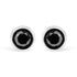 .925 Sterling Silver 4.00 Cttw Round Brilliant-Cut Black Diamond Bezel-Set Stud Earrings with Screw Backs (Fancy Color-Enhanced, I2-I3 Clarity) by Bids.com