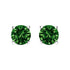 14K White Gold 1/2 Cttw Lab Grown Green Diamond Classic Solitaire Stud Earrings with Pushback  DestGlow