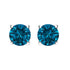 14K White Gold 1.00 Cttw Blue Lab Grown Diamond Stud Earrings with Screw Backs by Bids.com