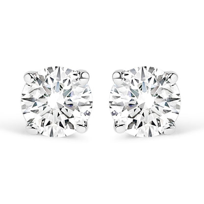 14K Yellow Gold 1.0 Cttw Lab Grown Diamond Solitaire Stud Earrings  DestGlow