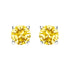 14K White Gold 1.0 Cttw Lab Grown Yellow Diamond Solitaire Stud Earrings (Yellow Color, VS2-SI1 Clarity) by Bids.com