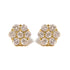 14K Yellow Gold 3.0 Cttw Diamond Floral Cluster Stud Earring by Bids.com