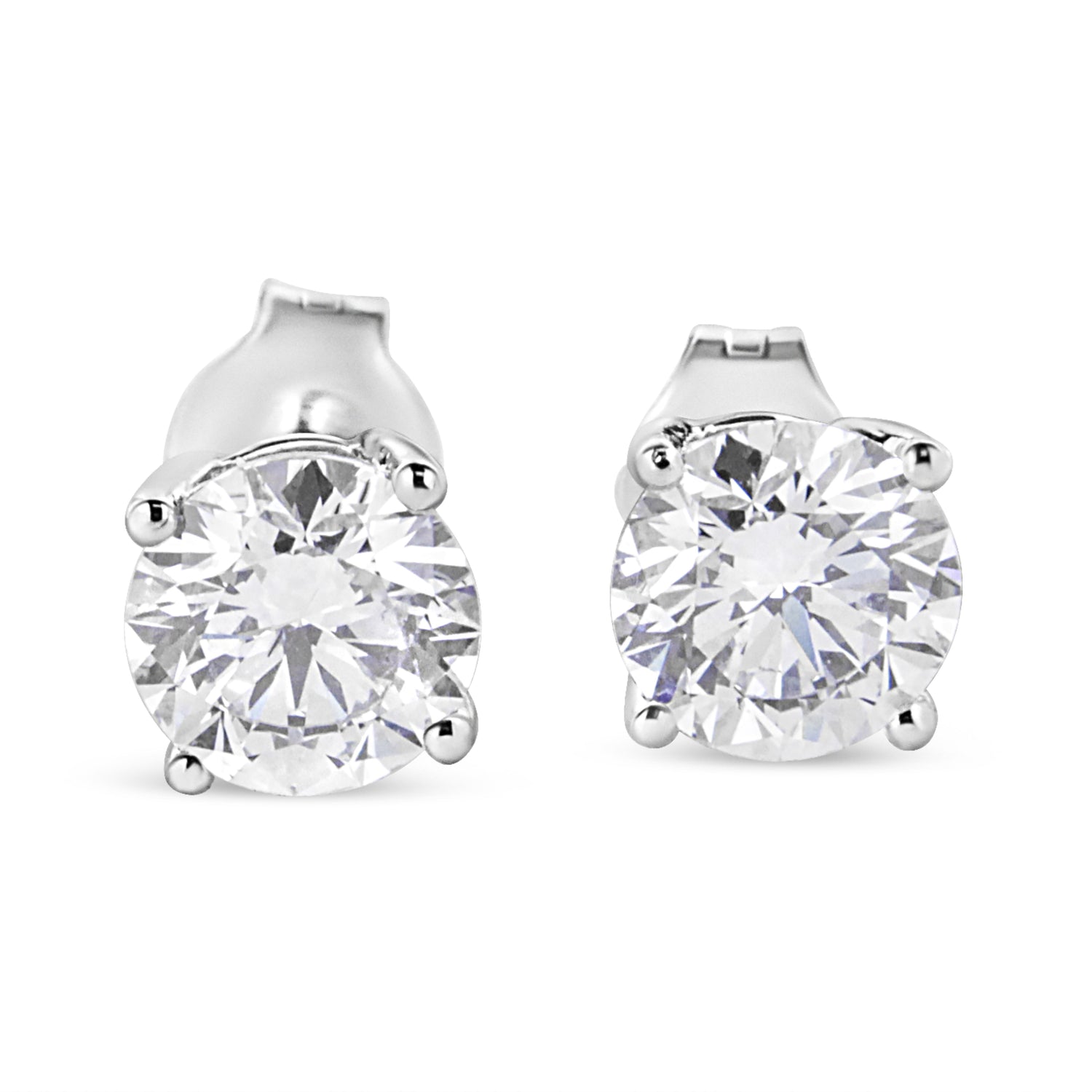 14K White Gold 1 3/4 Cttw Lab Grown Round Brilliant Diamond Solitaire Stud Earring (F-G Color, VS2-SI1 Clarity)  DestGlow