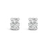 14K White Gold 1/4 Ctw Oval Lab-Grown Diamond Solitaire Stud Earrings by Bids.com
