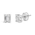 14K White Gold 1.0 Cttw Emerald Cut Lab-Grown Diamond Solitaire Stud Earrings (F-G Color, VS1-VS2 Clarity) by Bids.com