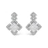10K White Gold 3/5 Cttw Princess Diamond Geometric Drop Earrings  DestGlow