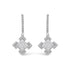 10K White Gold Princess and Round Diamond Geometric Composite Dangle Earrings  DestGlow