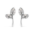925 Sterling Silver 1/16ct TDW Diamond Leaf Earrings  DestGlow