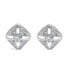 .925 Sterling Silver 1.0 Cttw Diamond Studded Rhombus Stud Earring (H-I Color, I2-I3 Clarity) by Bids.com