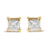 10K Yellow Plated .925 Sterling Silver 5/8 Cttw Princess Cut Diamond Push-Back 4-Prong Classic Stud (J-K Color, I2-I3 Clarity) by Bids.com
