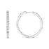 14K White Gold 1.0 Cttw Princess Diamond Inside Out Hoop Earrings (H-I Color, I1-I2 Clarity) - 23 MM by Bids.com
