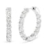 14K White Gold 5.00 Cttw Lab-Grown Diamond Inside Out Hoop Earrings  DestGlow