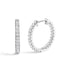 14K White Gold 2.00 Cttw Princess Diamond Inside Out Hoop Earrings  DestGlow