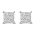 Sterling Silver 1/2 Cttw Princess Diamond Composite Square Stud Earrings by Bids.com