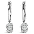 Sterling Silver 1/2 Cttw Lab Grown Diamond Floral Cluster Drop Earrings by Bids.com