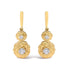 14K Yellow Gold Plated Sterling Silver 1/2 Cttw Lab Grown Diamond Matte Finish Drop Earrings by Bids.com