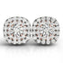14k White and Rose Gold Cushion Shape Halo Diamond Earrings (3/4 cttw) by Bids.com