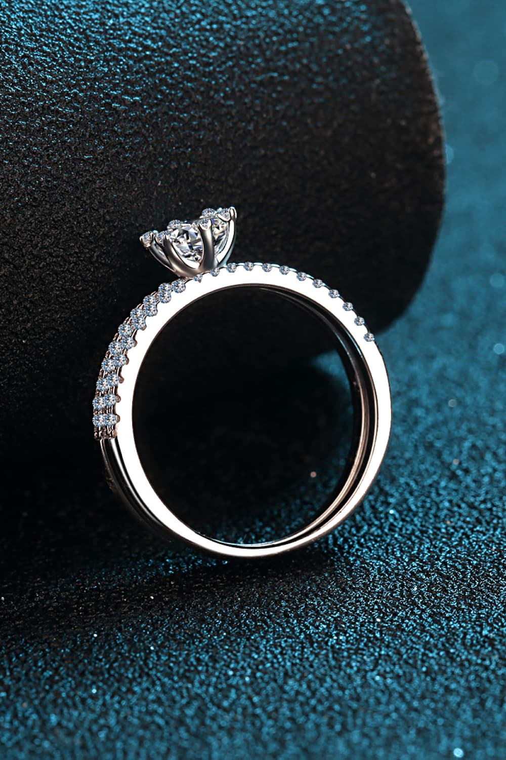 Sparkala™ 925 Rhodium Over Pure Sterling Silver Ring Set by Sparkala