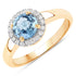 1.03 Carat Genuine Blue Sapphire and White Diamond 14K Yellow Gold Ring by Bids.com