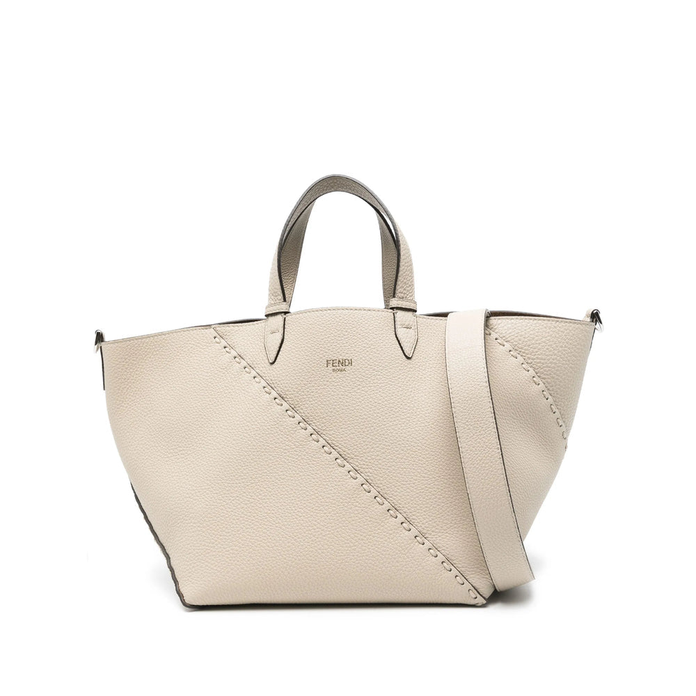 Fendi Neutrals Tote Bags Men by Luosophy