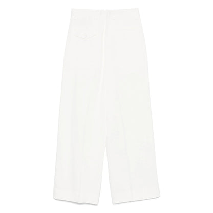 Ann Demeulemeester White Trousers - Straight Trousers Women by Luosophy