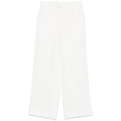 Ann Demeulemeester White Trousers - Straight Trousers Women by Luosophy