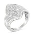 10K White Gold Diamond Bypass Cluster Ring (1 Cttw, I-J Color, I2-I3 Clarity) - Size 7 by Bids.com