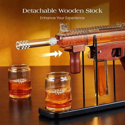 M-16 Machine Gun Whiskey Decanter Set
