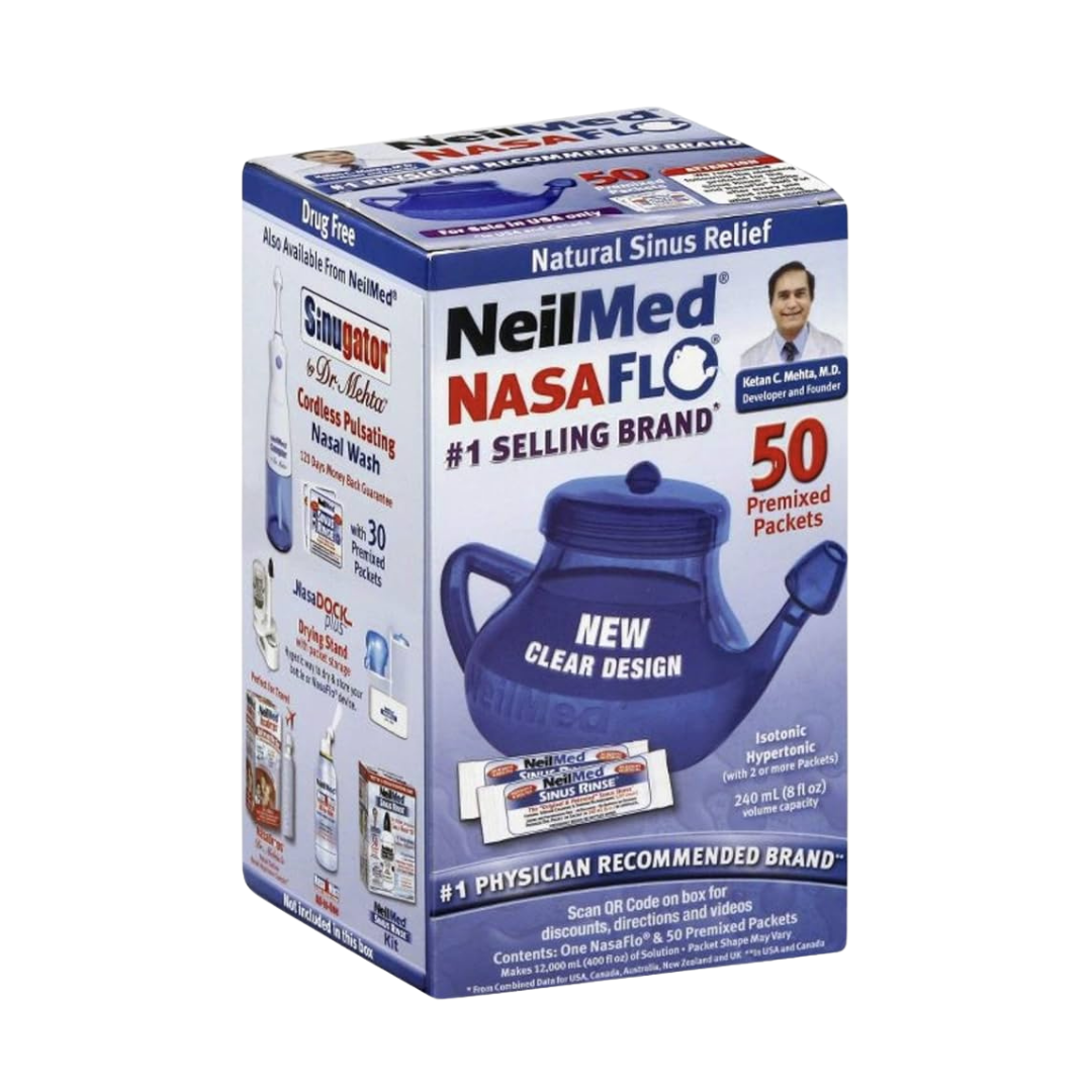 NeilMed Sinus Rinse Complete Kit (50 Packets + Bottle) by Farmacias Savia