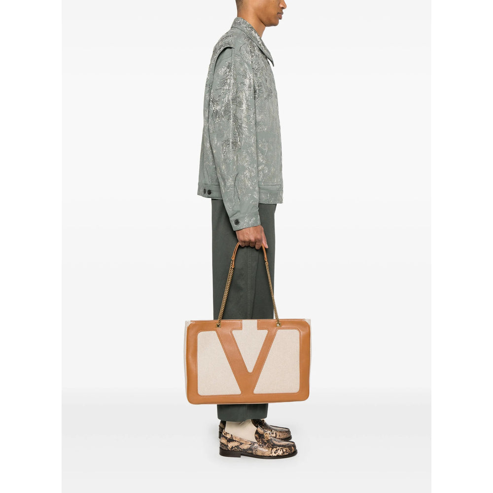Valentino Garavani Brown Shoulder Bags Men by Luosophy