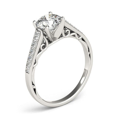 14k White Gold Cathedral Design Diamond Engagement Ring (1 1/4 cttw) by Bids.com