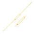 14k Yellow Gold High Polish Open Curved Paperclip Bracelet by Bids.com