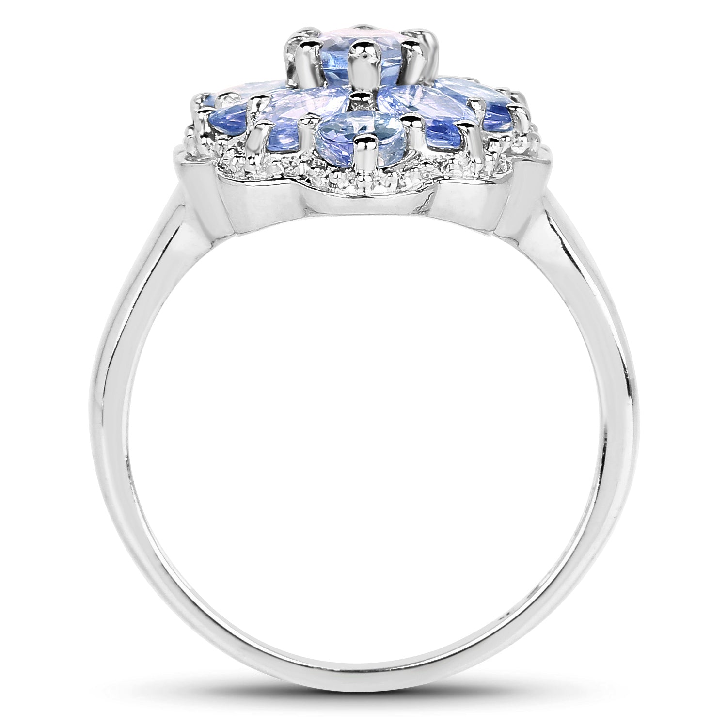 2.46 Carat Genuine Tanzanite .925 Sterling Silver Ring by Bids.com