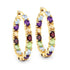 5.44 Carat Genuine Multi Stones .925 Sterling Silver Earrings  DestGlow