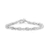 .925 Sterling Silver 1/2 Cttw Diamond Alternating Marquise and Starburst Shaped Link Bracelet (I-J Color, I2-I3 Clarity) - 7.25" by Bids.com