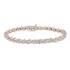 Two-Tone 10K Yellow Gold over .925 Sterling Silver 1.0 Cttw Diamond S-Curve Link Miracle-Set Tennis Bracelet (I-J Color, I3 Clarity) - 7" by Bids.com