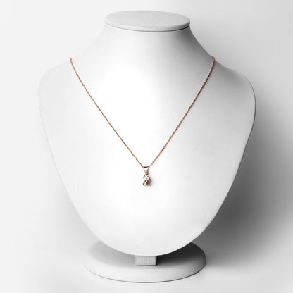 18K Rose Gold Plated 0.70 Carat Genuine Morganite .925 Sterling Silver Pendant  DestGlow