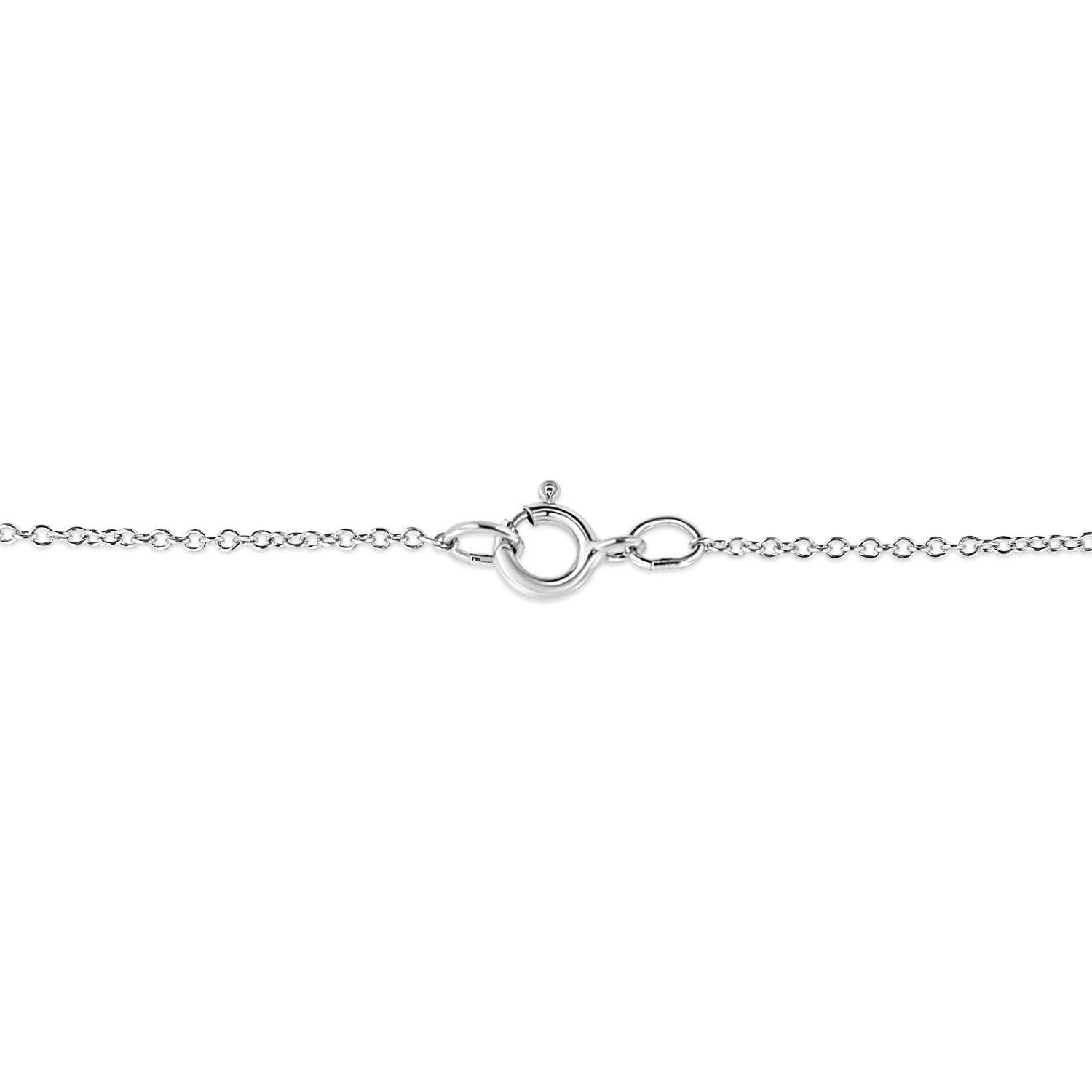 .925 Sterling Silver 1/10 cttw Pave-Set Round-Cut Diamond Open Cross 18" Pendant Necklace (I-J Color, I1-2 Clarity)  DestGlow