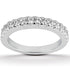 14k White Gold Shared Prong Diamond Wedding Ring Band by Bids.com