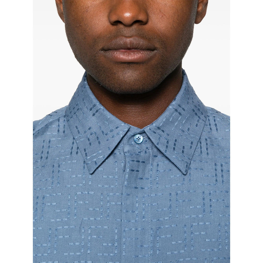 Fendi Blue Shirts Men by Luosophy