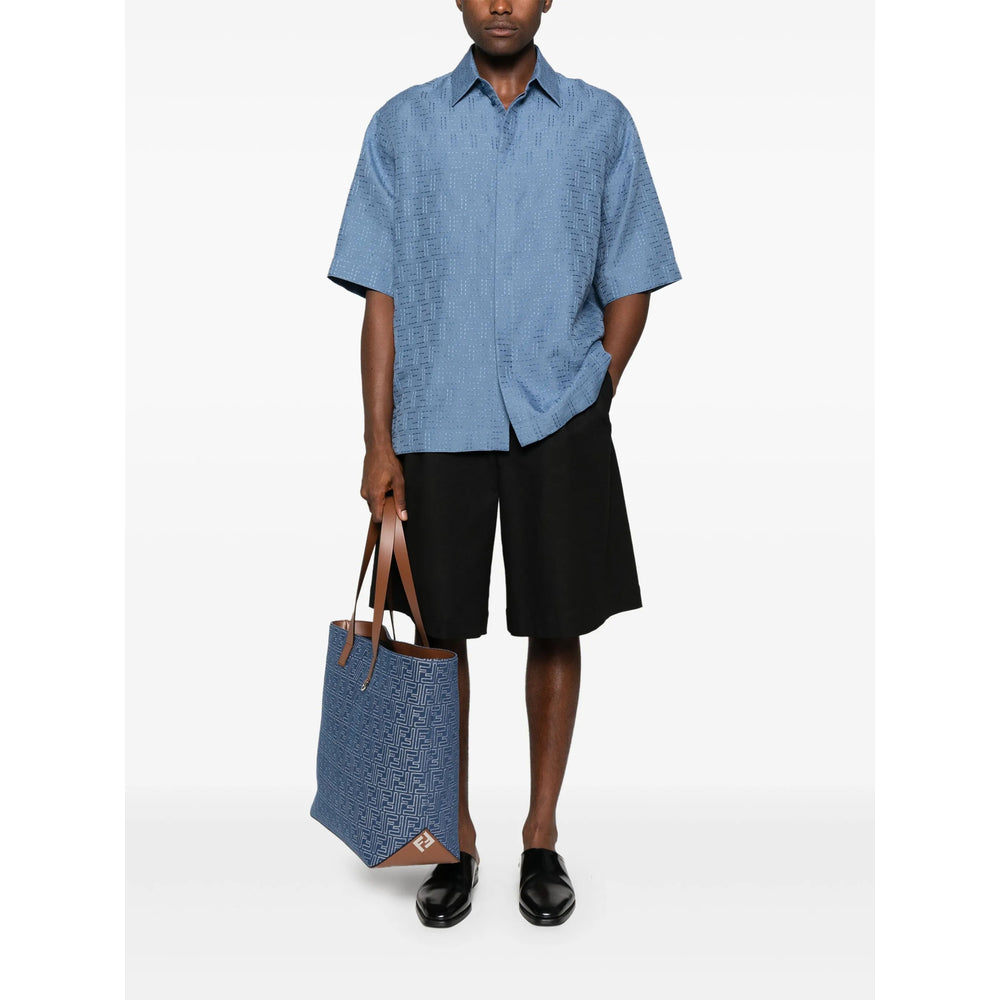 Fendi Blue Shirts Men by Luosophy