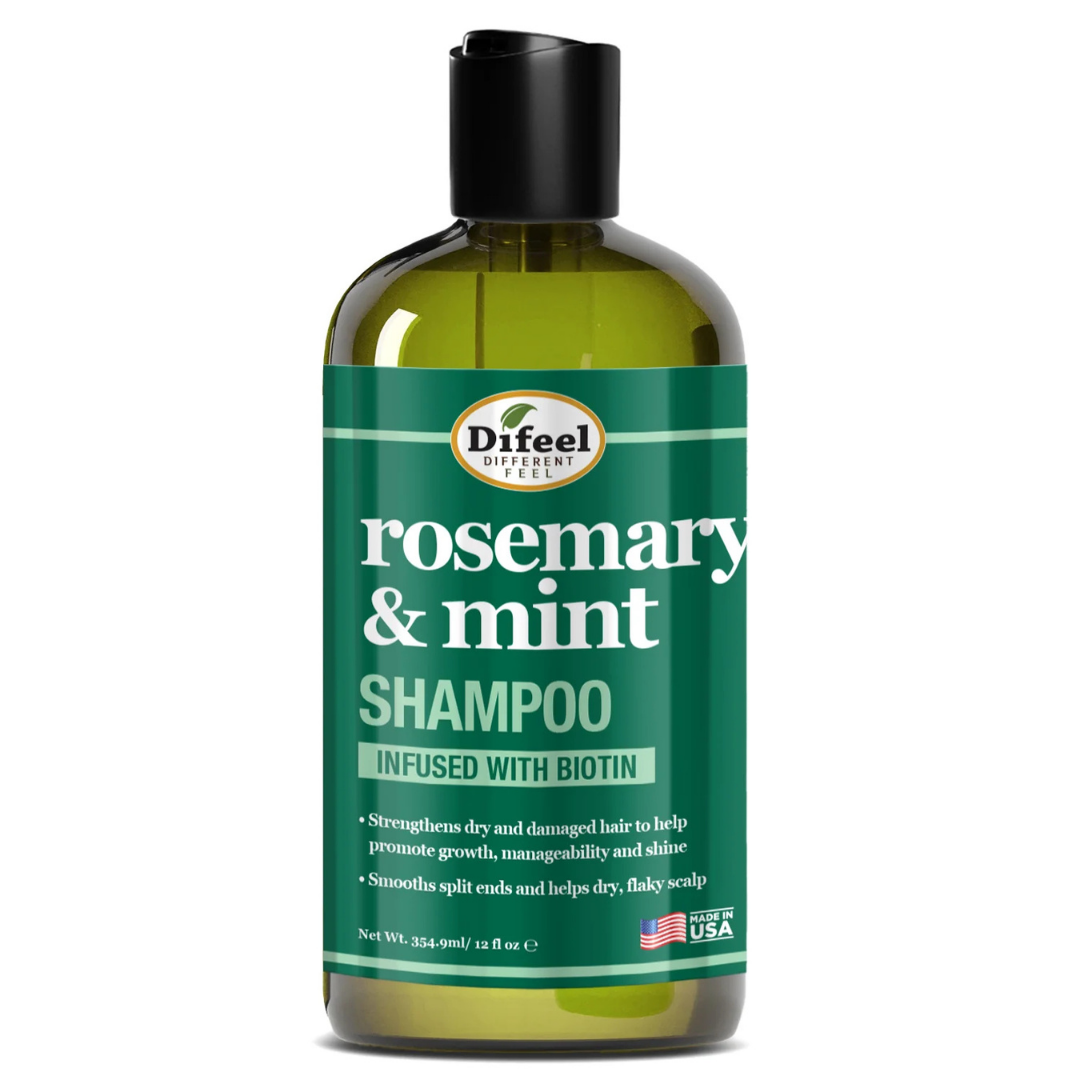 Difeel Rosemary &amp; Mint Shampoo Infused with Biotin (12oz)