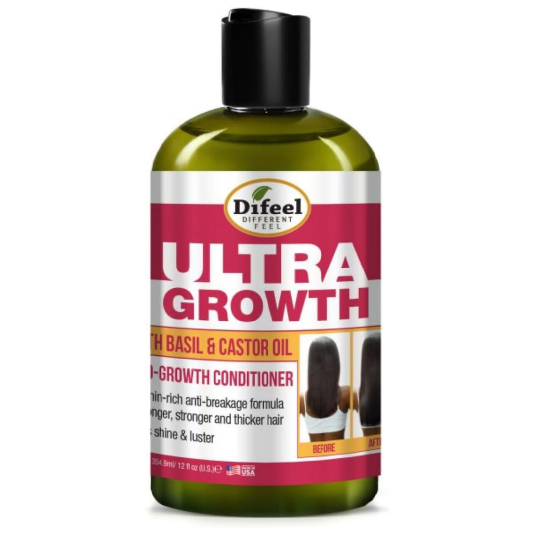 Difeel Ultra Growth Basil &amp; Castor Oil Pro-Growth Conditioner (12oz) by Farmacias Savia