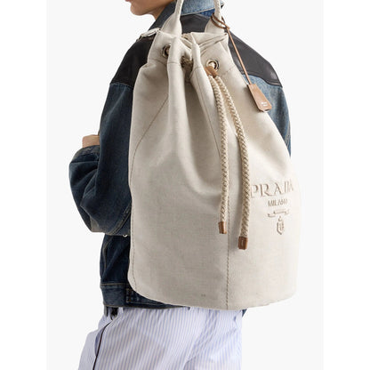 Prada Neutrals Backpacks Men by Luosophy